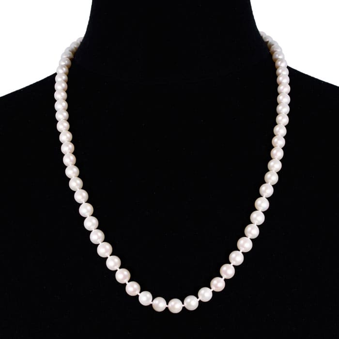 Pearl Strand June Birthstone 24 inch 8mm AAA Pearl Necklace