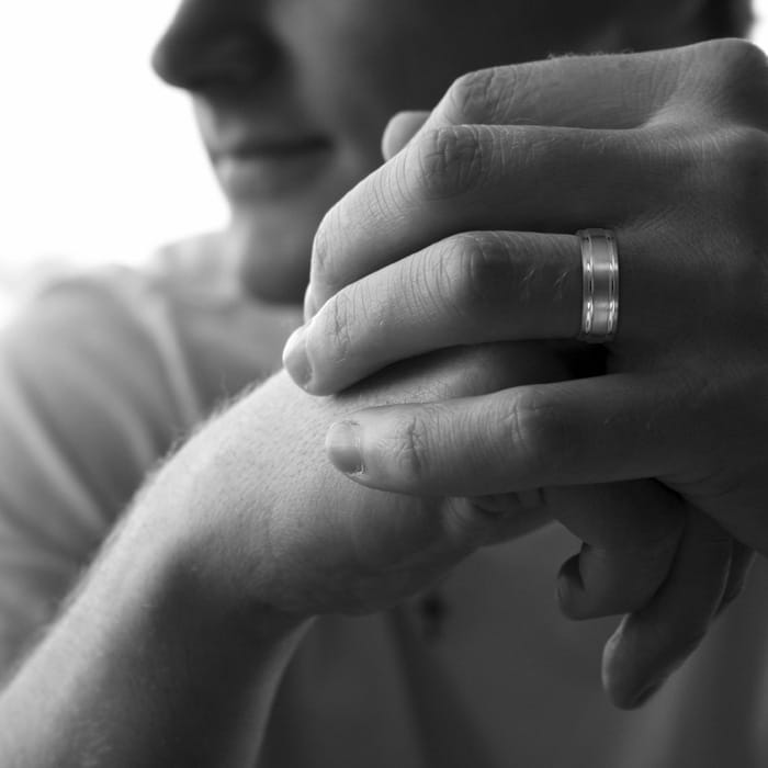 8mm Matte Finish Titanium Wedding Band
