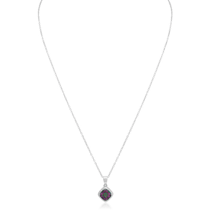 1 1/2 Carat Mystic Topaz Necklace 