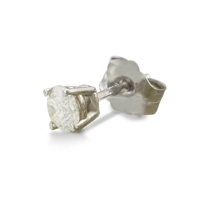 1/14ct  Single Diamond Stud Earring in Sterling Silver
