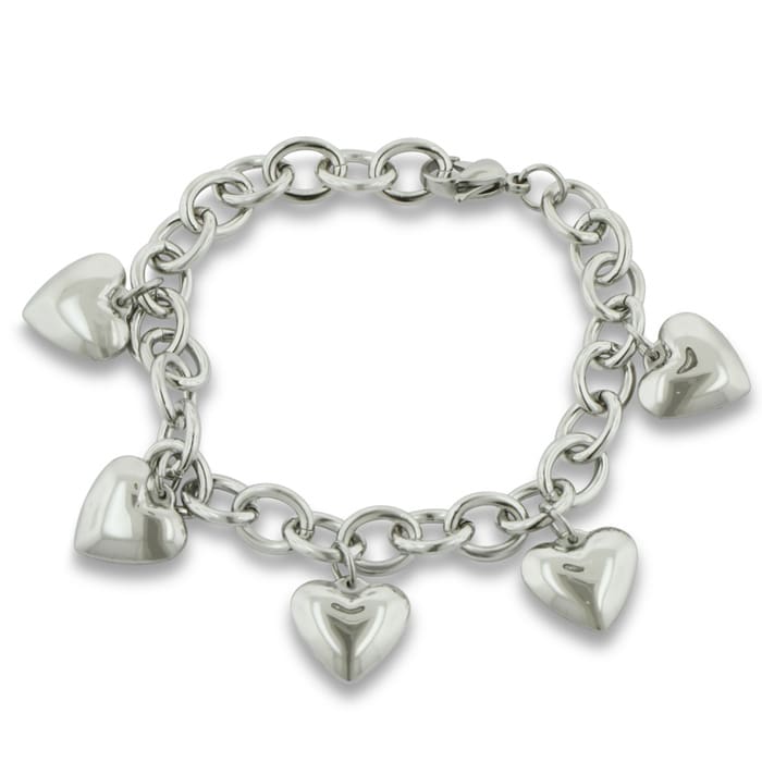 Love Italy Puffy Heart Charm Bracelet