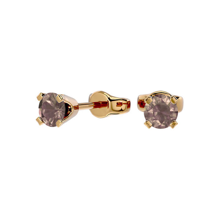 Chocolate diamond stud earrings deals