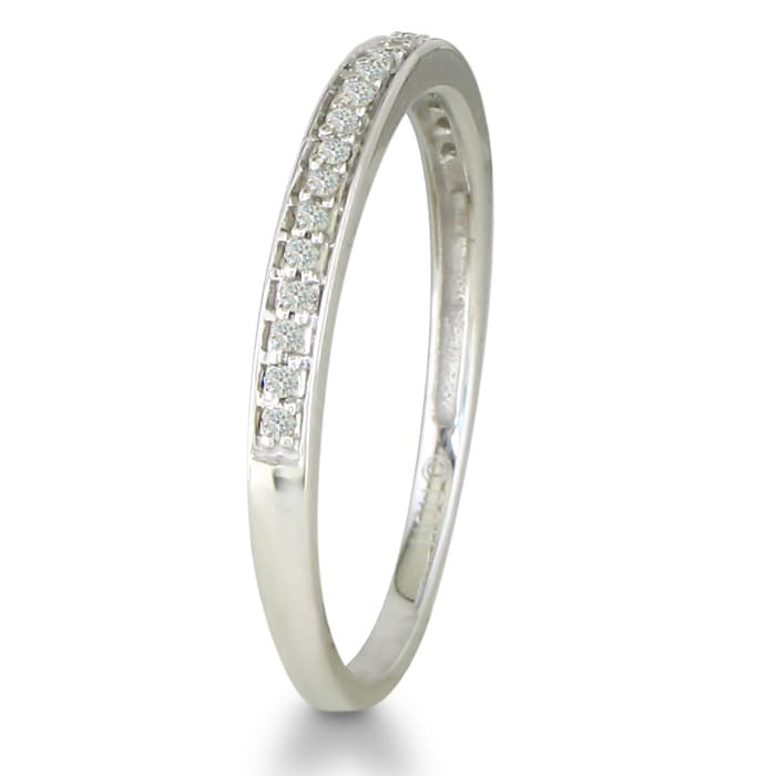 1/5ct Round Cut Pave Diamond  Band in 14k White Gold