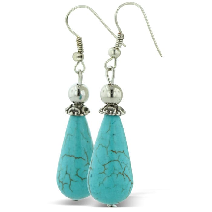 Turquoise Teardrop Earrings. Blowout For Summer!
