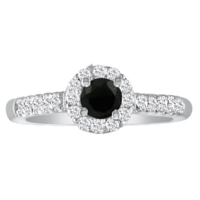 Hansa 1/2ct Black Diamond Engagement Ring in 14k White Gold