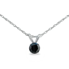 1/4ct Black Diamond Pendant in Sterling Silver. Incredible Deal On A Mysterious Black Diamond! Free 18 Inch Chain!
