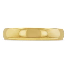 4mm Gold Polished Titanium Wedding Band

