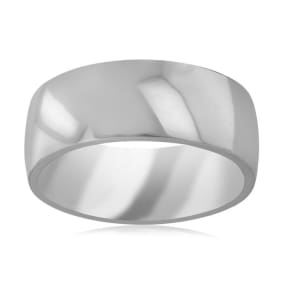 8mm Polished Titanium Wedding Band
