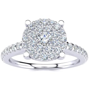 1/2ct Pave Diamond Engagement Ring
