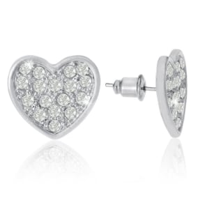 Swarovski Elements Heart Stud Earrings