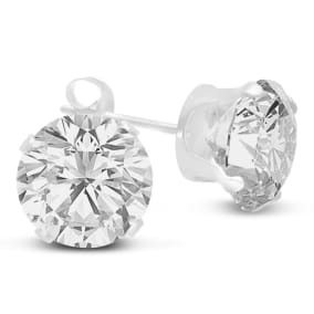 4ct CZ Stud Earrings in Sterling Silver
