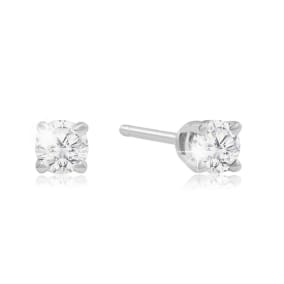 1/4 Carat Natural Diamond Stud Earrings In White Gold