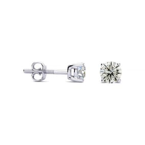 1/2 Carat Natural Diamond Stud Earrings In Platinum Featured on Dr. Phil