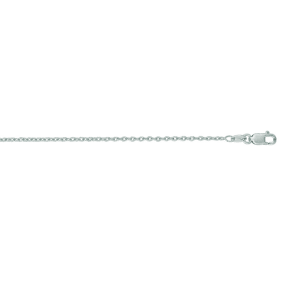 Round Cable Chain in 14k White Gold, 18 inches