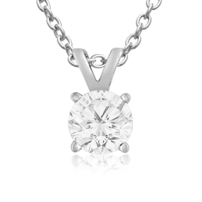 3/4ct 14k White Gold Natural Diamond Pendant