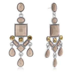 Passiana Chandelier Crystal Earrings, Almond