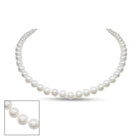 16 inch 7mm AA Pearl Necklace With 14K Yellow Gold Clasp