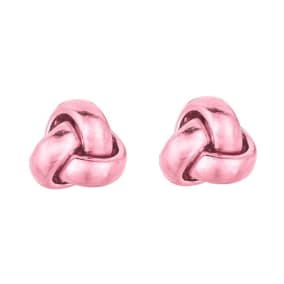 14 Karat Rose Gold Polish Finished 9mm Love Knot Stud Earrings With Friction Backs 