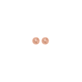 14 Karat Rose Gold Polish Finished 5mm Ball Stud Earrings With Friction Backs 