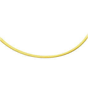 14 Karat Yellow & White Gold 4.0mm 16 Inch Two-Tone Reversible Omega Chain Necklace