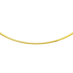 14 Karat Yellow Gold 2.0mm 16 Inch Round Omega Chain Necklace