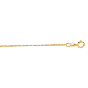 14 Karat Yellow Gold 1.10mm 20 Inch Cable Link Chain Necklace