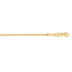 14 Karat Yellow Gold 1.5mm 10 Inch Sparkle Chain Anklet