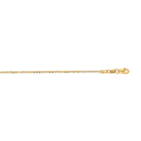 14 Karat Yellow Gold 1.5mm 16 Inch Sparkle Chain Necklace