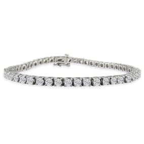 6 Carat Diamond Tennis Bracelet In 14 Karat White Gold