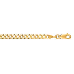 14 Karat Yellow Gold 3.60mm 7 Inch Comfort Curb Chain