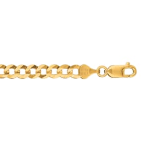 14 Karat Yellow Gold 5.70mm 8.50 Inch Comfort Curb Chain