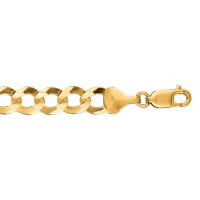 14 Karat Yellow Gold 8.20mm 8.50 Inch Comfort Curb Chain