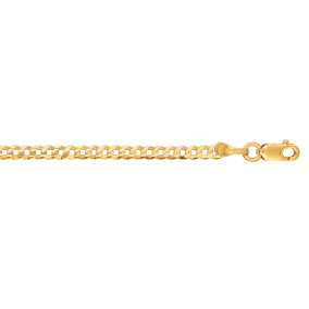 14 Karat Yellow Gold 2.60mm 16 Inch Comfort Curb Chain