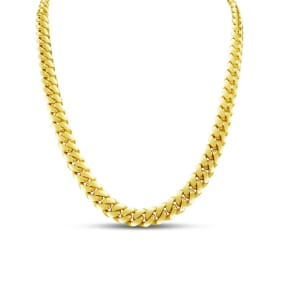 14 Karat Yellow Gold 5.40mm 22 Inch Light Miami Cuban Chain