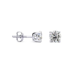 2/3 Carat Diamond Stud Earrings In Platinum