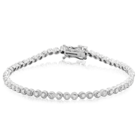 1/2 Carat Classic Round Diamond Tennis Bracelet.