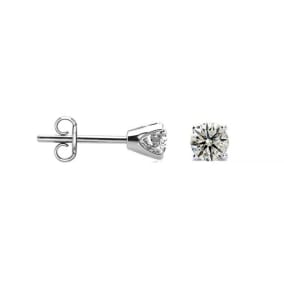 AMAZON RETURN!  WGL Certified Nearly 1/3 Carat Natural Fiery Diamond Studs In Solid Sterling Silver. Wear These Every Day!