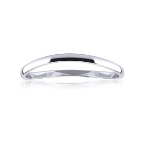 Hot Thumb Rings! Very Popular 1.5mm Double Wave Thumb Ring In Solid White Gold