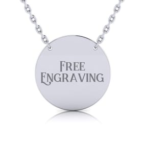 Sterling Silver Disc Necklace, 18 Inches