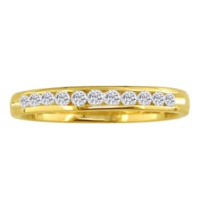 1 Carat Diamond Wedding Band In 14 Karat Yellow Gold