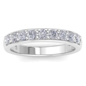 2/3 Carat Diamond Wedding Band In White Gold