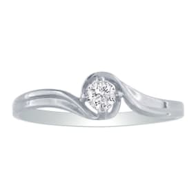 10k White Gold Diamond Promise Ring with .05ct Diamond