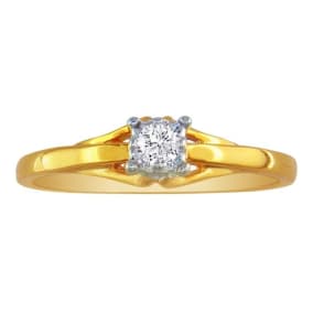 10k Yellow Gold .05ct Diamond Promise Ring