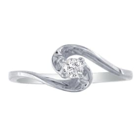 The Perfect 10k White Gold Diamond Promise Ring