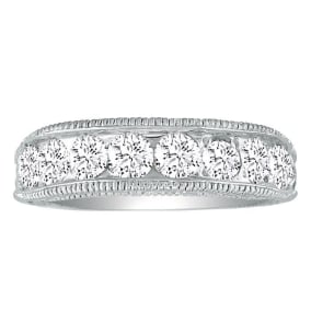 1/2 Carat Diamond Wedding Band In Platinum