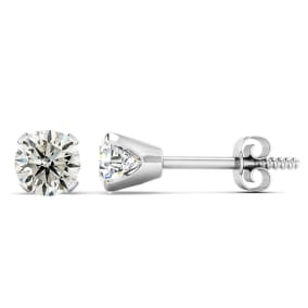 Nearly 1/2ct Diamond Stud Earrings in 14k White Gold Mountings. Really Incredible Price!