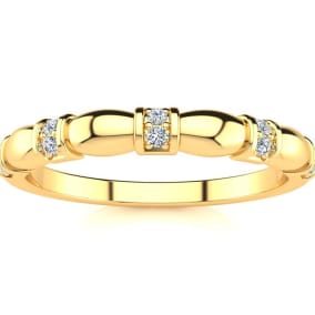 .05ct Ten Diamond Wedding Band In 10K Yellow Gold