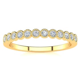 1/3ct Diamond Wedding Band In 10K Yellow Gold