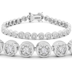 1 Carat Natural Miracle Set Diamond Bracelet, 7 Inches. Incredibly Popular. 5 Star Reviewed!