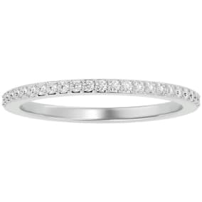 1/4 Carat Natural Diamond Wedding Band In 14 Karat White Gold